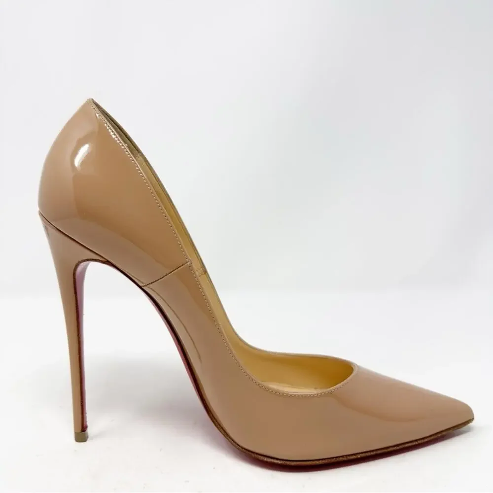 Christian Louboutin So Kate Patent Leather Pointed Toe Heels Womens Size EU 38.5